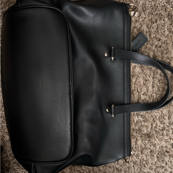 Gently Used Coach Satchel. $75 Black Leather. With Gold hardware. - Picture 6 of 7